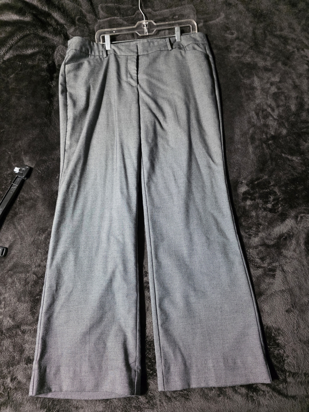 Liz Claiborne Womens Gray And Black Dress Pants - Straight, Baggy Leg